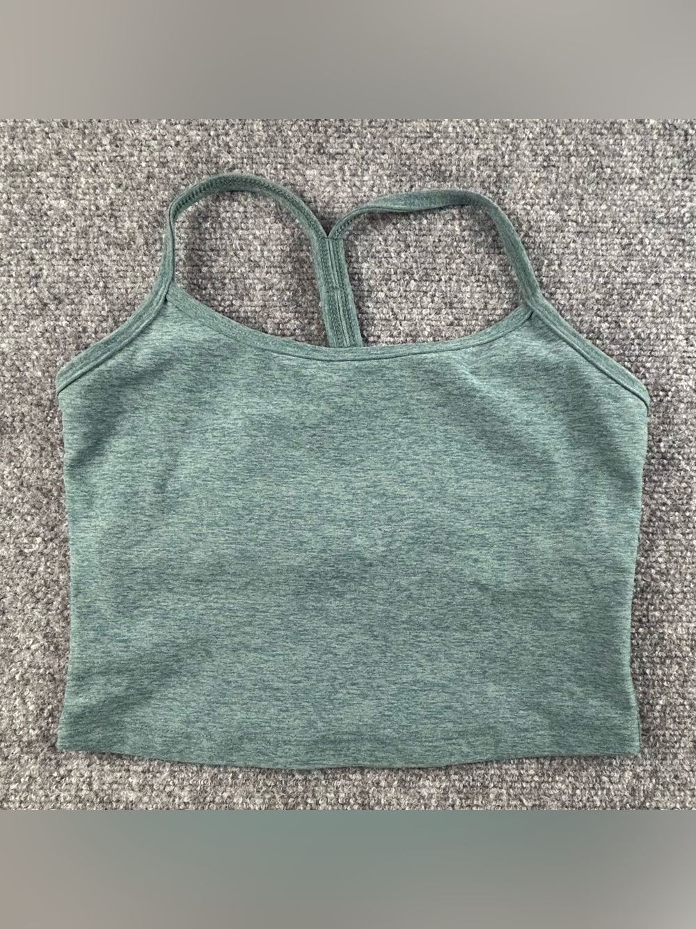 Beyond Yoga Spacedye™ Slim Racerback Cropped Tank - Small Green Built in Bra